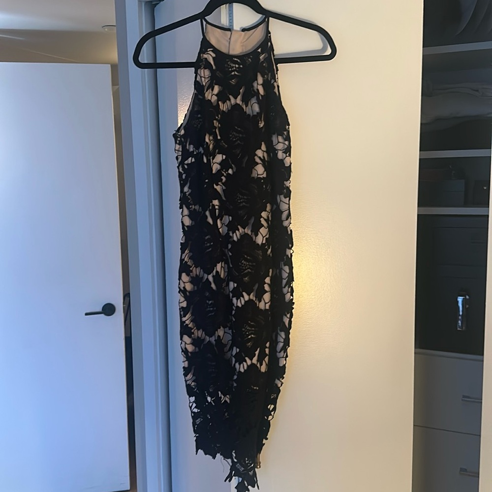 Keepsake xs floral overlay black and cream